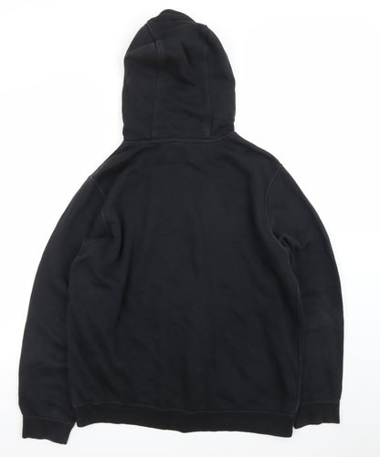 Nike Men's Black Pullover Hoodie L Fleece Logo Sportswear