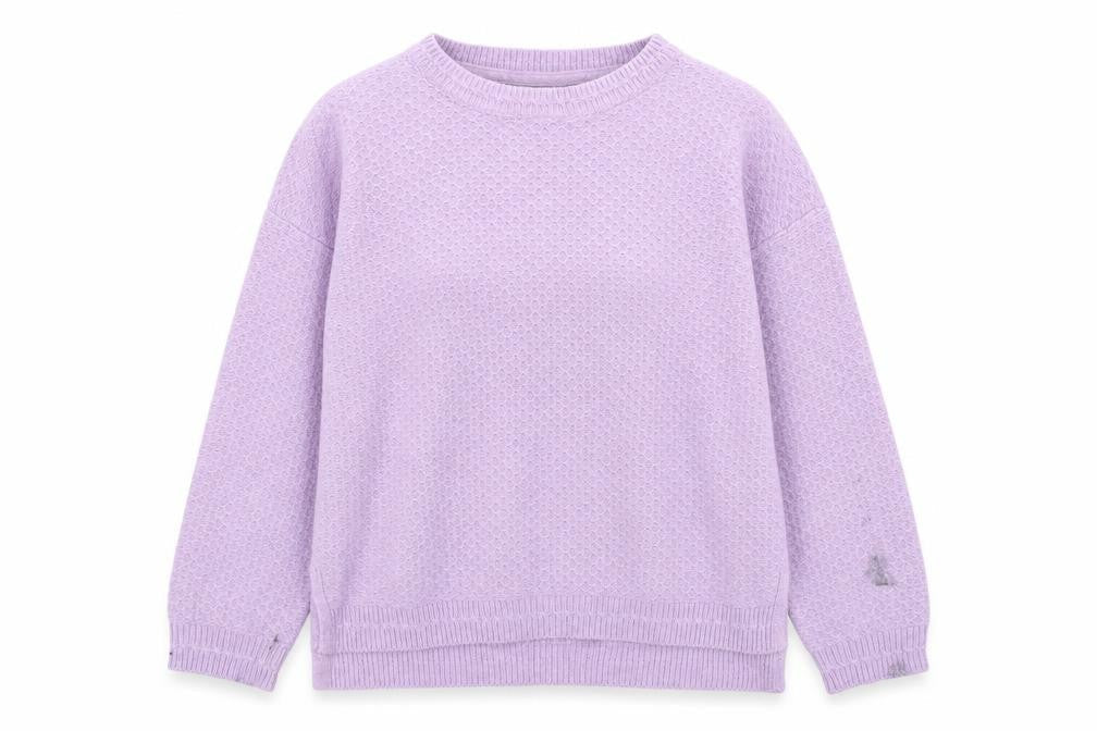 FatFace Women Purple Knit Jumper UK 14 Crew Neck Long Sleeve