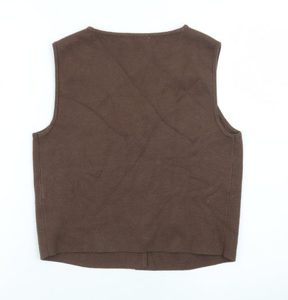 Abercrombie & Fitch Women’s Brown Knit Vest Jumper Size S