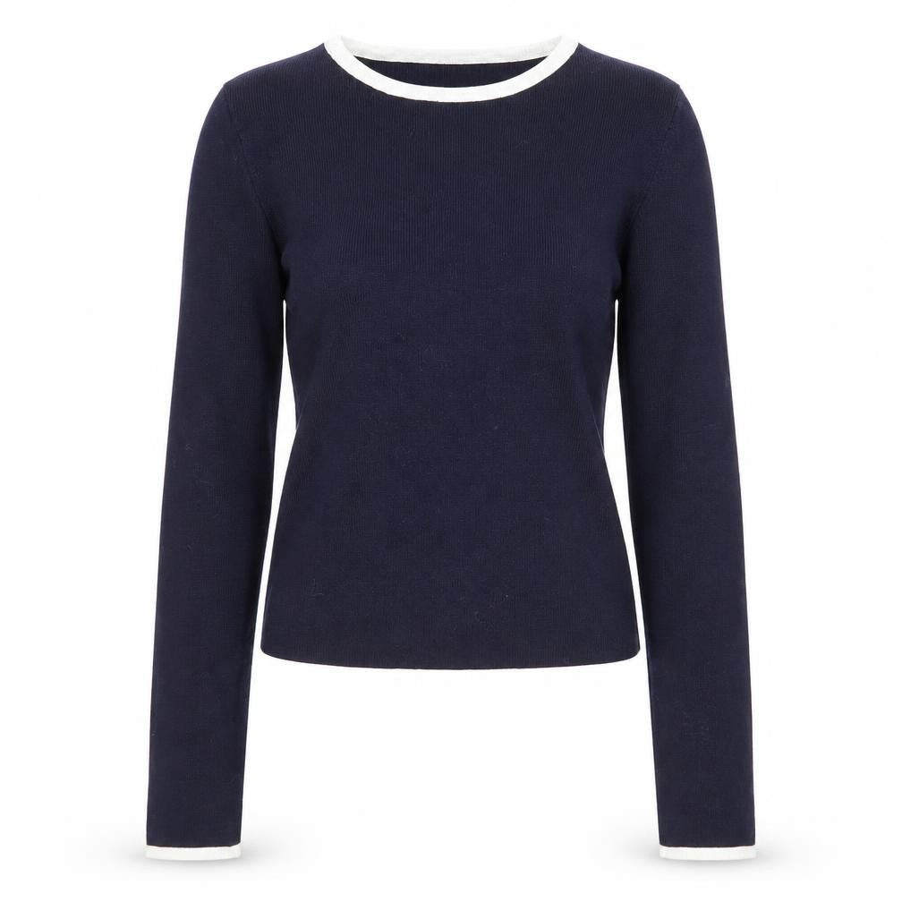 H&M Divided Women Navy Blue Long Sleeve Crew Neck Pullover XS