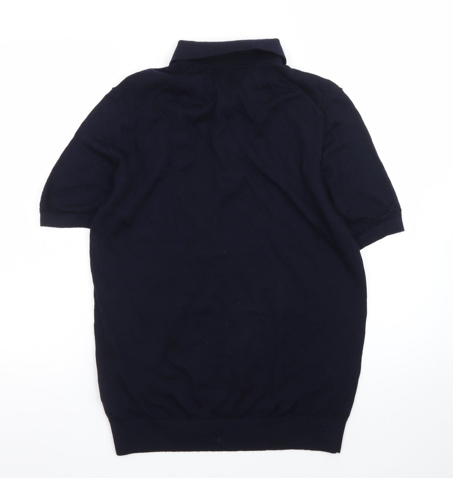 Marks and Spencer Autograph Men's Navy Merino Wool Polo L Regular