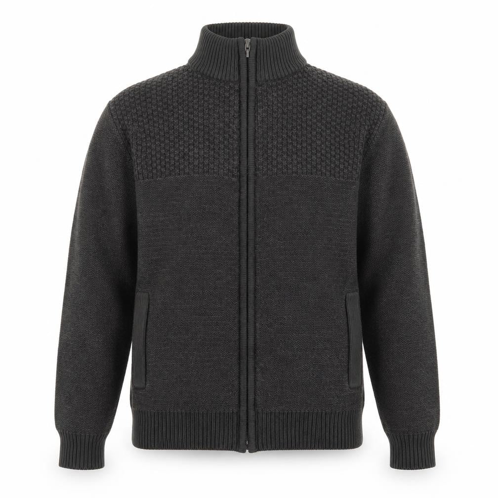 Marks and Spencer Men's Grey Full Zip Knitted Jumper M Regular Fit