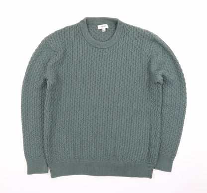 Next Men’s Green Cable-Knit Crew Neck Jumper Size L