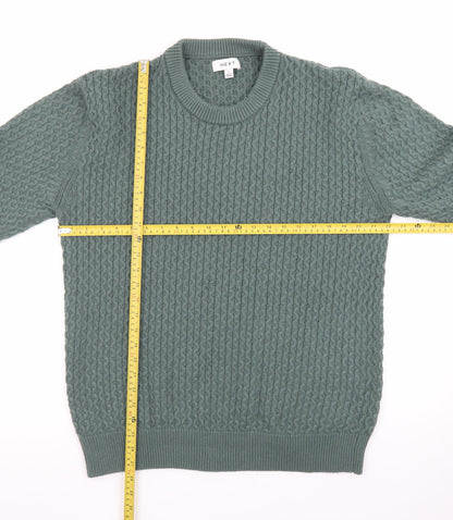 Next Men’s Green Cable-Knit Crew Neck Jumper Size L