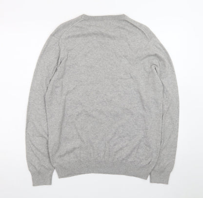Charles Tyrwhitt Men's Grey Wool Crew Neck Jumper M