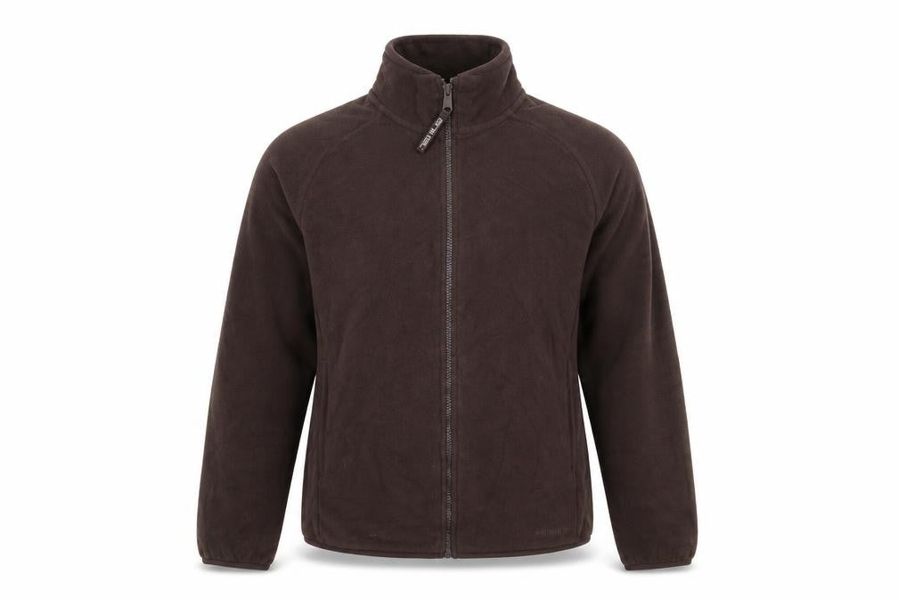 Animal Women Brown Full Zip Fleece Sweatshirt Size 12