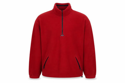 Maine New England Men's Red XL Fleece 1/4 Zip Pullover Sweatshirt