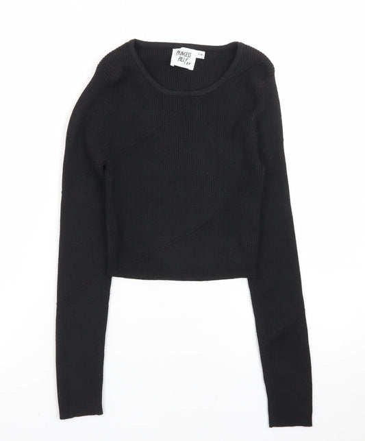 Princess Polly Women's Black Slim Fit Knit Jumper S