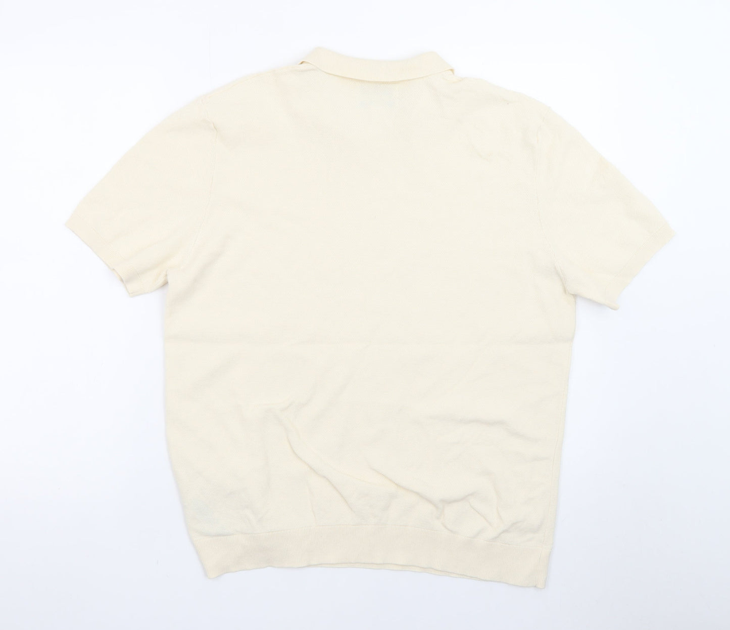 Marks and Spencer Autograph Men's Beige Supima Cotton Polo Shirt L