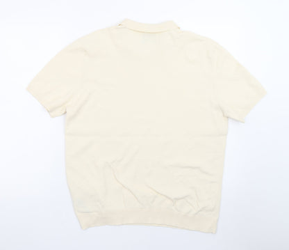 Marks and Spencer Autograph Men's Beige Supima Cotton Polo Shirt L