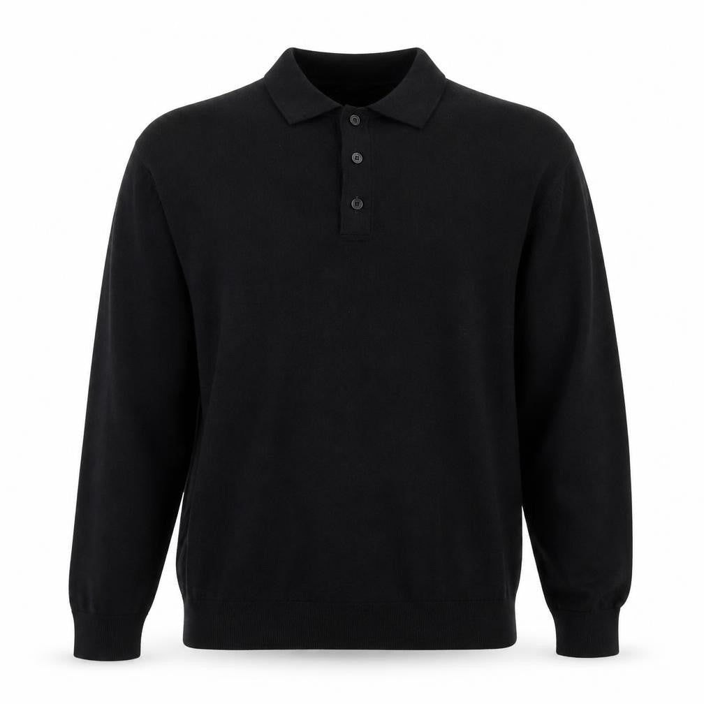 Marks & Spencer Men’s Black 2XL Collared Henley Jumper