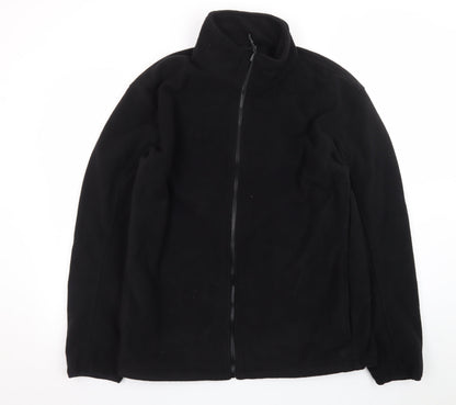 Crane Trail Men's Black XL Fleece Jacket Full Zip Lightweight Outdoor