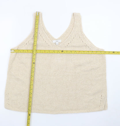Marks and Spencer Women’s Beige Knit V-Neck Camisole Tank Top XL
