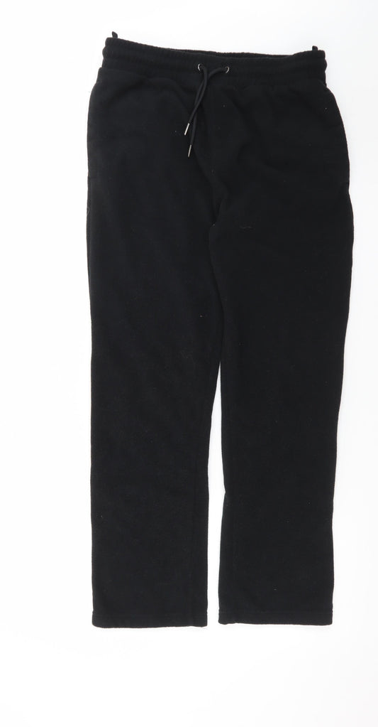 Marks and Spencer Men's Black Fleece Sweatpants Small Regular Fit