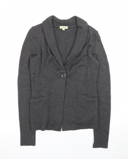 Hush Women's Grey Wool Blend Long Sleeve Cardigan S