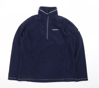 Craghoppers Men's Blue Fleece 1/4 Zip Pullover Sweatshirt L