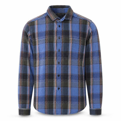 ASOS Mens Blue Checked Flannel Button-Up Shirt Size M
