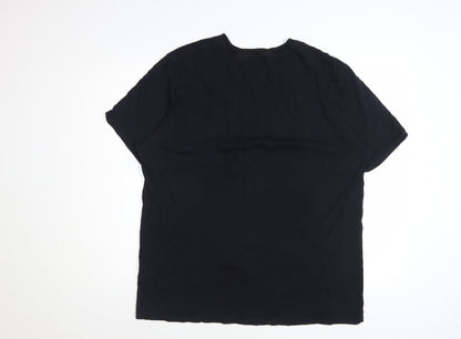 Guinness Men Black XL Short Sleeve Beer Graphic Cotton T-Shirt