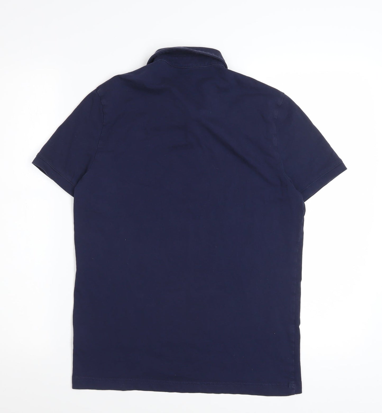 H&M Men's Blue Slim Fit Polo Shirt Size S Short Sleeve Casual