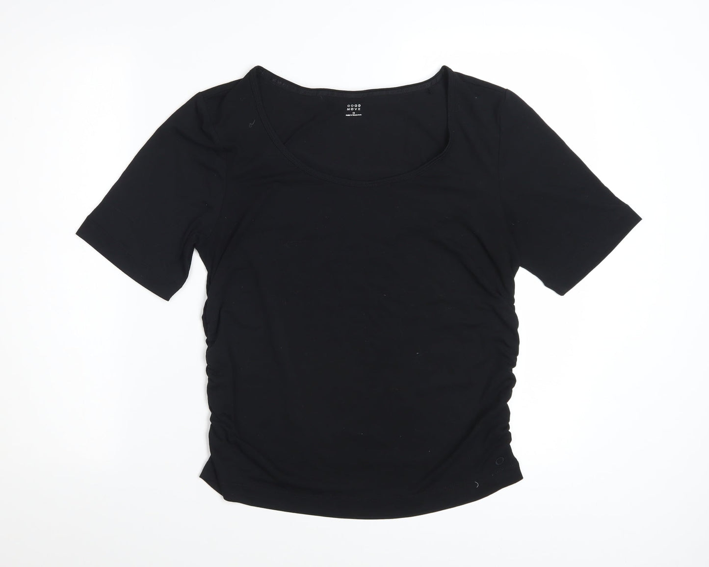 Marks and Spencer Good Move Women's Black Size 16 Stretch Active T-Shirt