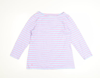 Joules Women’s Multicoloured Striped Cotton Long Sleeve T-Shirt UK 10