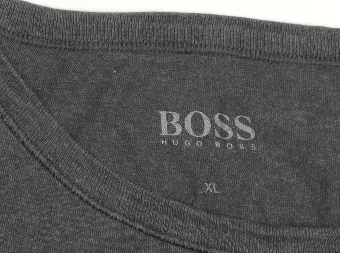Hugo Boss Men's Charcoal Crew Neck Cotton T-Shirt XL Classic Fit