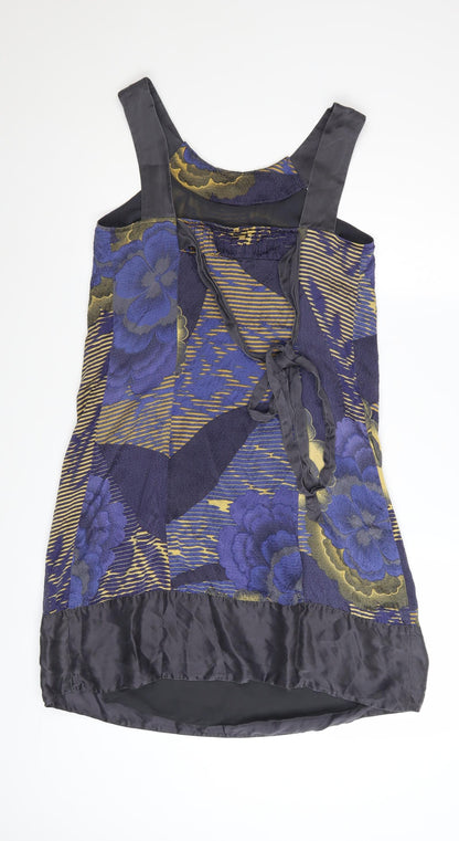 Ted Baker Women’s Blue Floral Silk Shift Dress Size 10