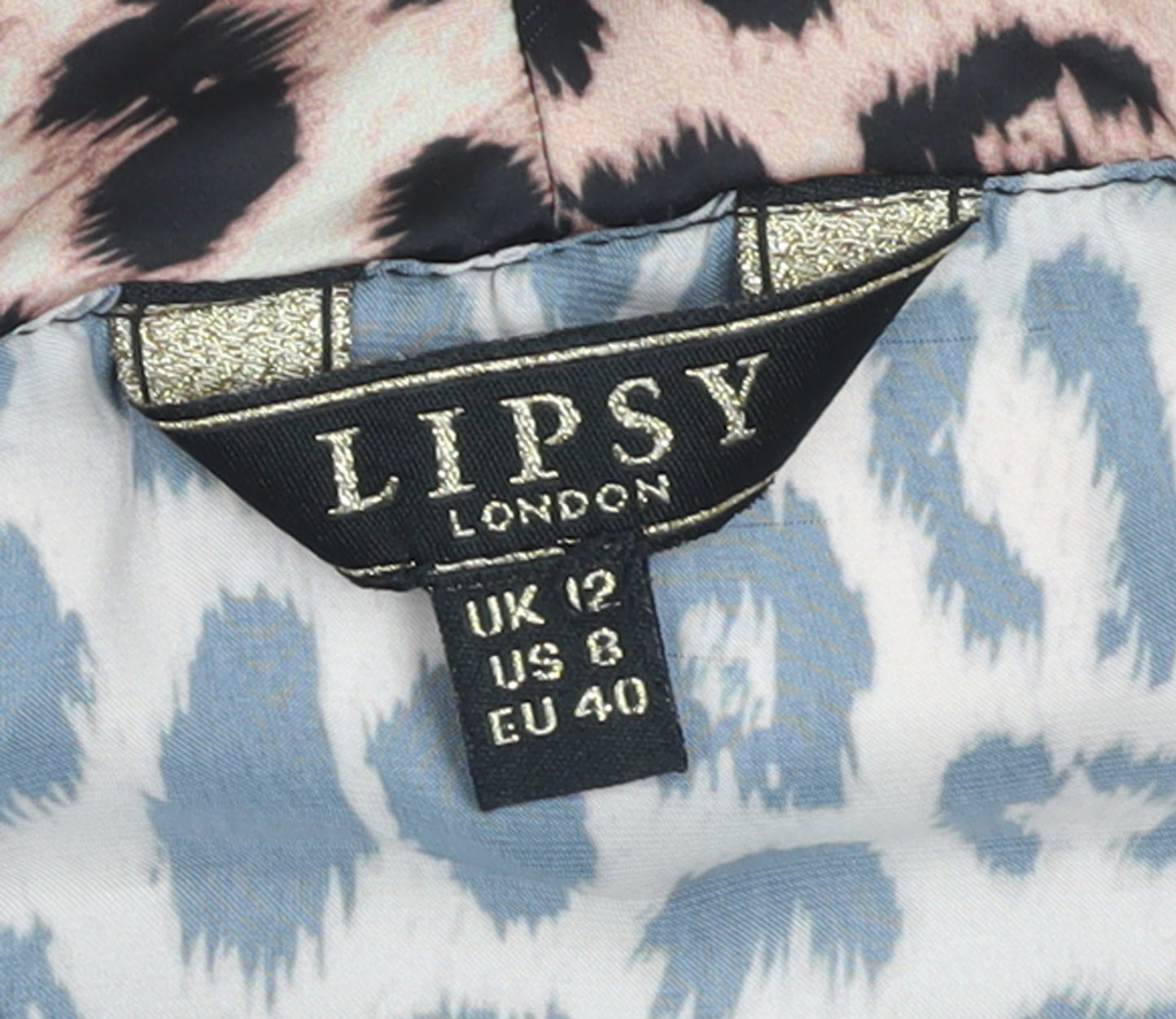 Lipsy Women's Multicoloured Leopard Wrap Dress Size 12