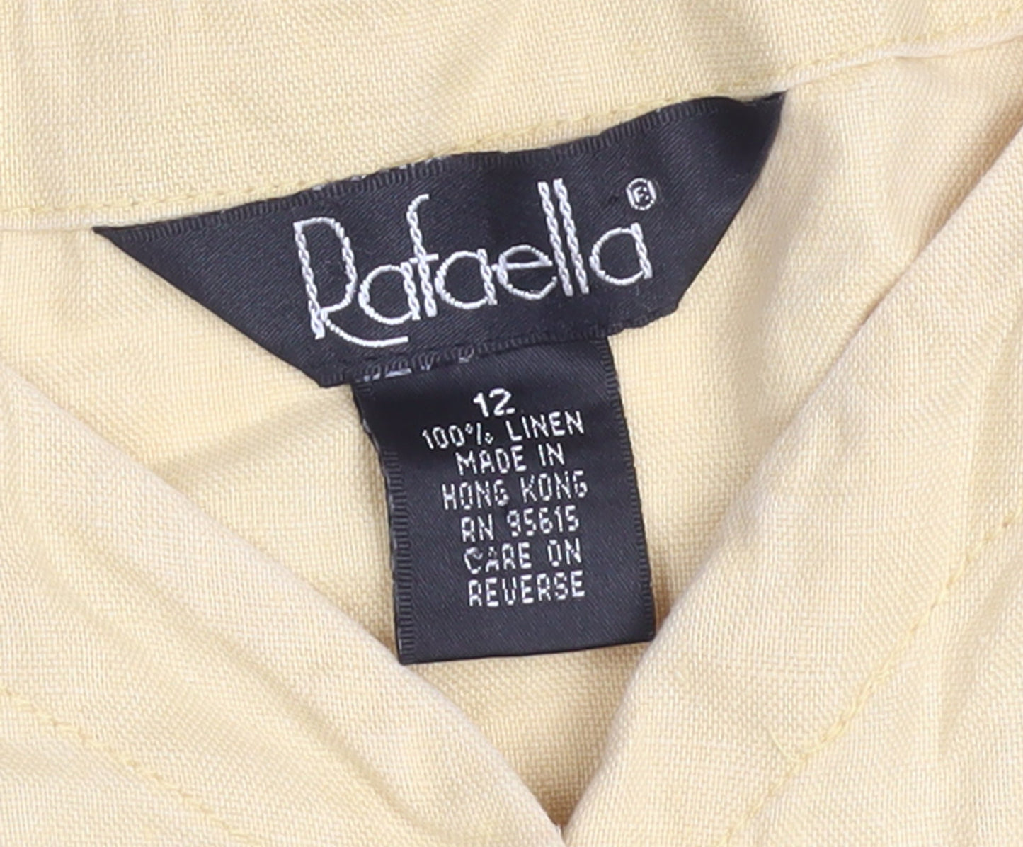 Rafaella Women's Beige Linen Sleeveless Button Shift Dress Size 12
