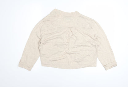 Wallis Women Beige Lightweight Knit Open Cardigan Size 16