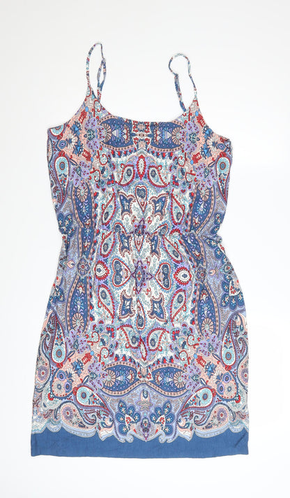 Oasis Womens Multicoloured Paisley Slip Dress L