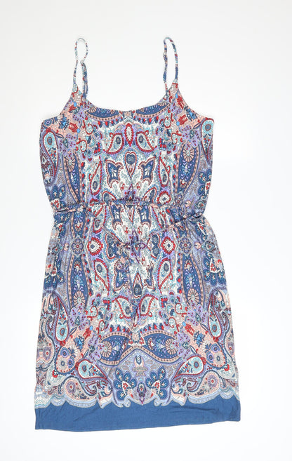 Oasis Womens Multicoloured Paisley Slip Dress L
