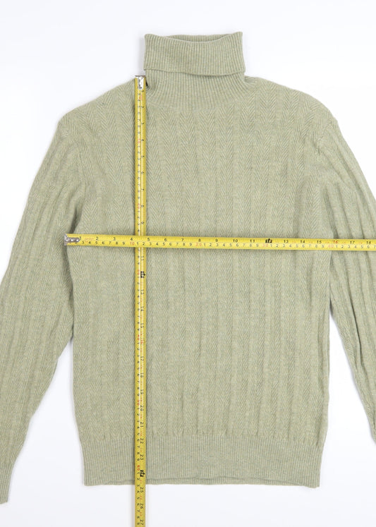 Marciano by Guess Womens Beige Roll Neck Cashmere Blend Jumper L