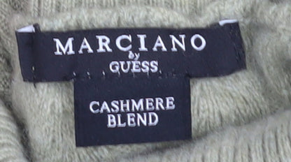 Marciano by Guess Womens Beige Roll Neck Cashmere Blend Jumper L