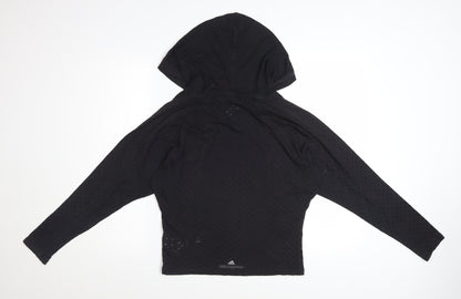 Adidas Stella McCartney Women Black Pullover Hoodie Size M Cotton Blend