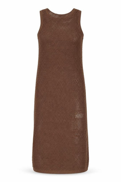 Marks and Spencer Women Brown Knit Slip Maxi Dress Size S