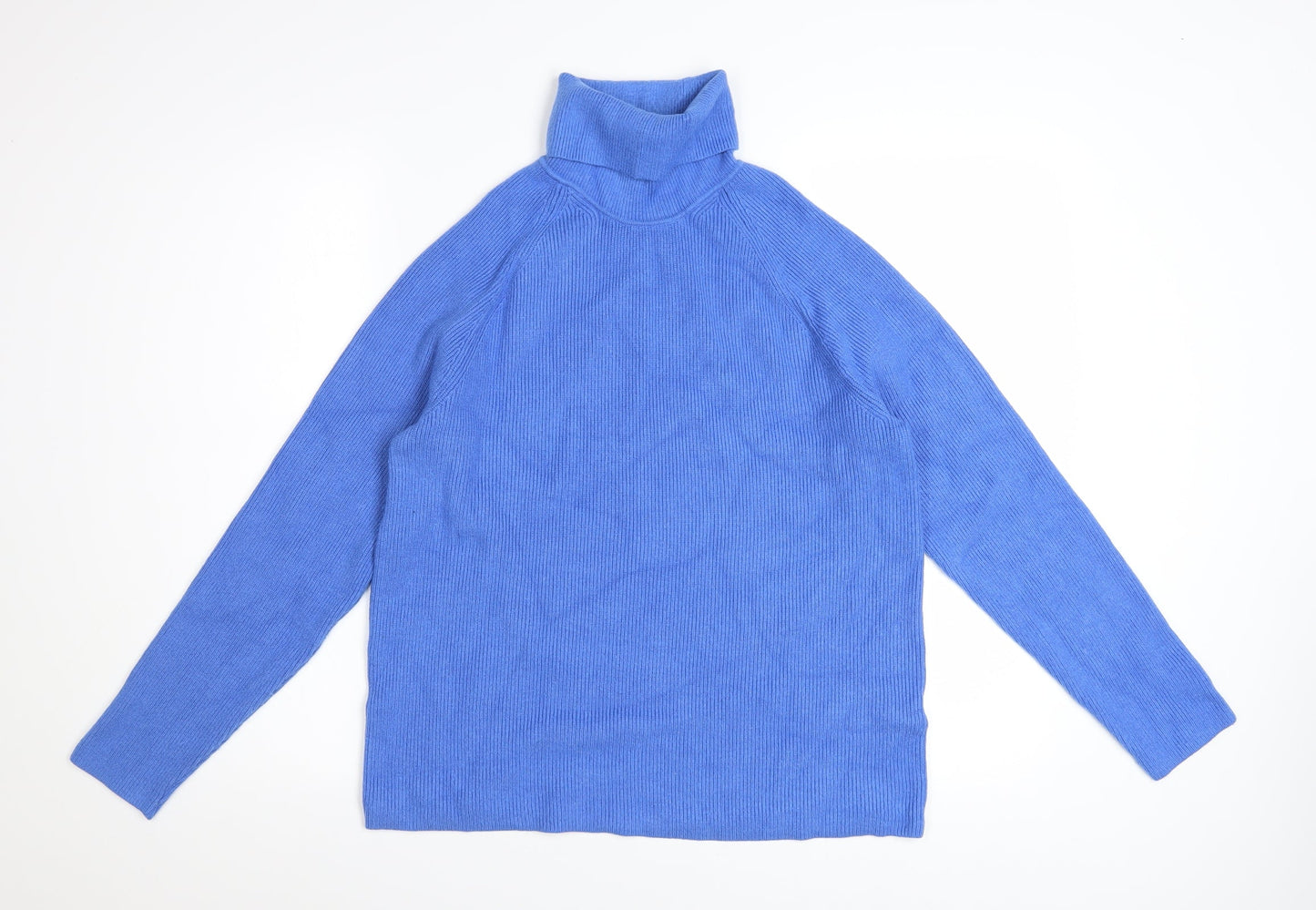 Marks and Spencer Women’s Blue Roll Neck Knit Jumper Size M