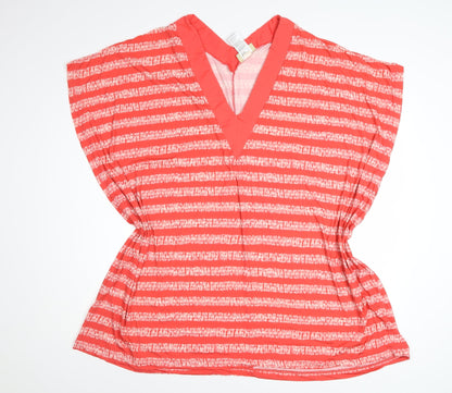 Michael Kors Womens Pink Striped Beach Cover Up XS