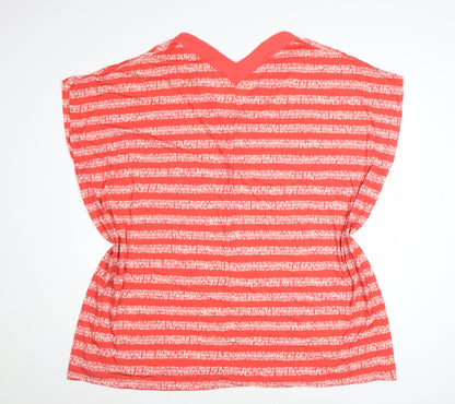 Michael Kors Womens Pink Striped Beach Cover Up XS