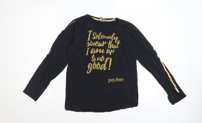 Harry Potter Boys Black Long Sleeve Graphic T-Shirt 11-12 Years