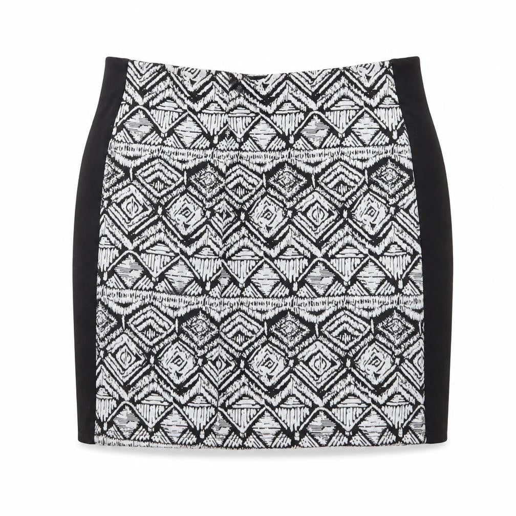 Next Women’s Black Geometric Stretch Pencil Skirt Size 8