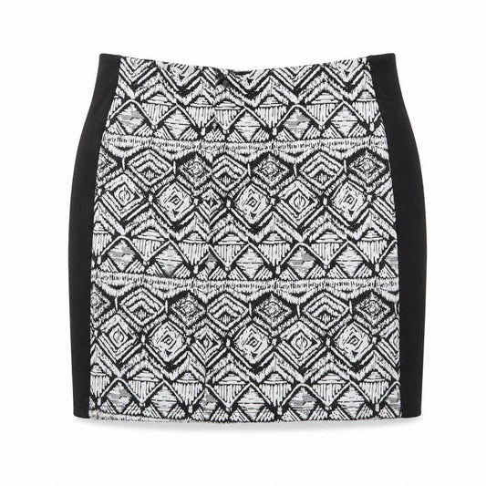 Next Women’s Black Geometric Stretch Pencil Skirt Size 8