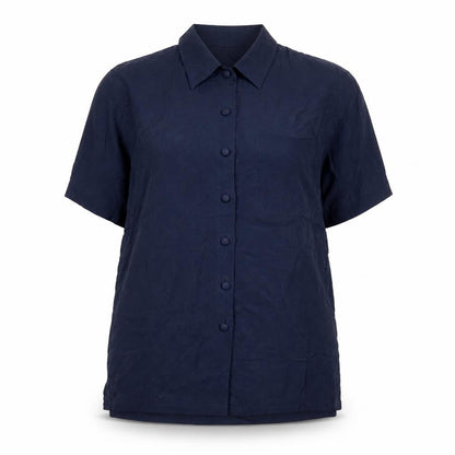 Marks & Spencer Women’s Blue Short Sleeve Button-Up Shirt Size 12