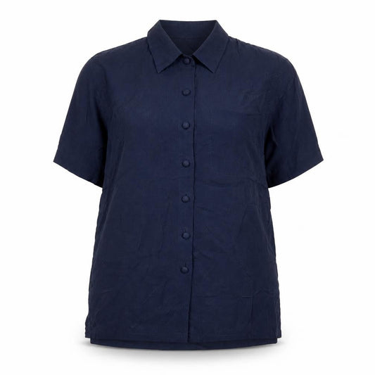 Marks & Spencer Women’s Blue Short Sleeve Button-Up Shirt Size 12