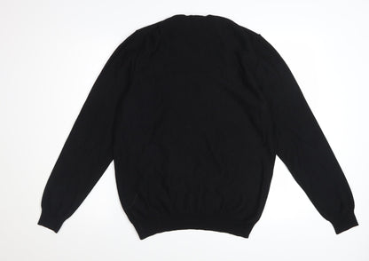 Paul Smith Men's Black Merino Wool V-Neck Pullover Jumper M