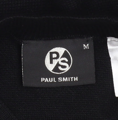 Paul Smith Men's Black Merino Wool V-Neck Pullover Jumper M