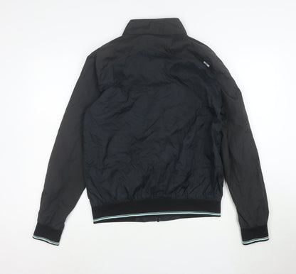 Volcom Men's Black Polyester Bomber Jacket Size S Lined Lightweight
