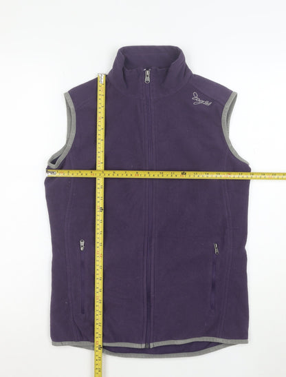 TOG24 Women Purple Fleece Waistcoat Size 10-12 Full Zip Outdoor Vest