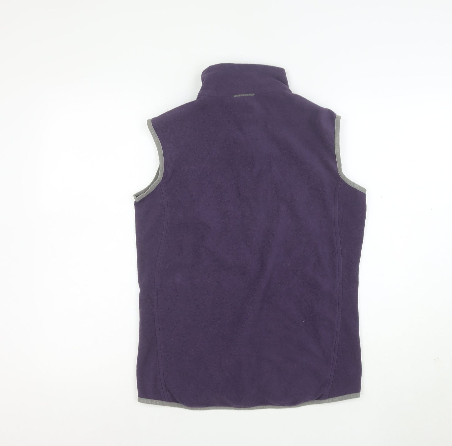 TOG24 Women Purple Fleece Waistcoat Size 10-12 Full Zip Outdoor Vest