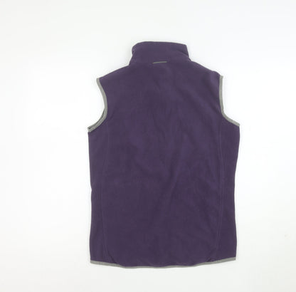 TOG24 Women Purple Fleece Waistcoat Size 10-12 Full Zip Outdoor Vest